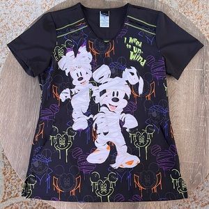 Disney Halloween Scrub Top Size Small